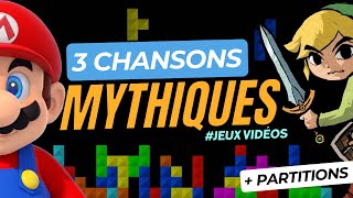 JEUX VIDEOS et PIANO  3 morceaux faciles et MYTHIQUES supermariobros zelda tetris [upl. by Erdna352]