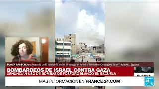 María Pastor Hemos verificado el uso de fósforo blanco por Israel en Gaza y al sur de Líbano [upl. by Joanie735]