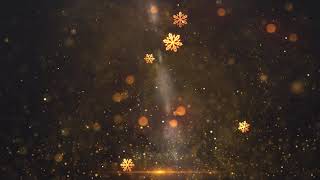 Golden Snowflakes  Christmas Background Video  Free Stock Footage [upl. by Stanley732]