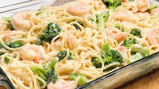 SPAGUETTI CON CAMARONES Y BRÓCOLI SPAGUETTI WITH SHRIMP AND BROCCOLI [upl. by Horvitz]