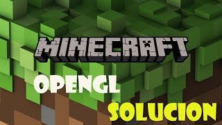 Como solucionar Error No OpenGL Context MINECRAFT I Solución 2024 [upl. by Yenalem238]