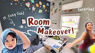 Toddler Room Makeover  Brand New Wardrobe ft Cozy Cub Surprising my 1 Year Old With a New Room [upl. by Lilias632]