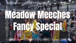 Meadow Meeches Fancy Special Part 1  2024 Manito Ahbee Pow Wow  Powwowscom [upl. by Htebazle]