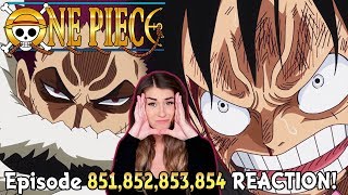 THE BATTLE BEGINS LUFFY VS KATAKURI One Piece Episode 851 852 853 854 REACTION [upl. by Gnim]