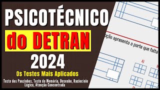 PSICOTÉCNICO do DETRAN 2024 OS TESTES MAIS APLICADOS no EXAME PSICOLÓGICO do DETRAN 2024 [upl. by Eleirbag]