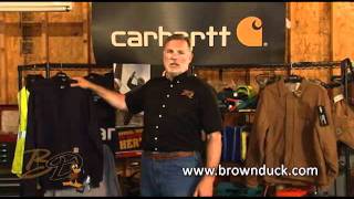 Carhartt Bib Overall Sizing and Flame Resistant Care from Brownduckcom [upl. by Arihs628]