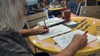 Gatlinburg Artist Who Draws with Both Hands SIMULTANEOUSLY [upl. by Mart]