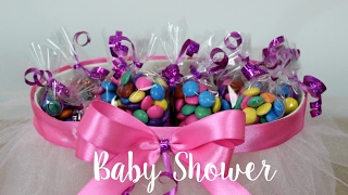 BABY SHOWER DE NIÑA MANUALIDADES  IDEAS PARA MESA DE DULCES PARA BABY SHOWER DE NIÑA  Hablobajito [upl. by Cynthea963]