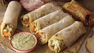 Chicken amp Cheese Paratha Roll 😍 Recipe By Chef Hafsa [upl. by Clotilda]