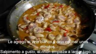 LA COCINA DE ILE  Riñones al vino blanco [upl. by Salbu202]