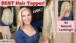 BEST Hair Topper for Thinning Hair amp Hairloss  Add Length amp Volume in Seconds UniWigs [upl. by Schonfeld]