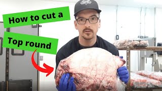 how to butcher a top round inside Round into london broil [upl. by Goober]