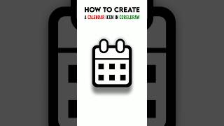How to Create a Calendar Icon in CorelDRAW shortvideo ytshorts coreldraw logo [upl. by Evelin350]