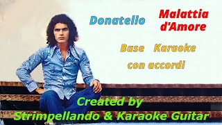 Donatello  Malattia D’Amore Base Karaoke con accordi Fair Use [upl. by Alleciram]