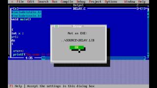 Not An Exe Error in Turbo c [upl. by Nyrrat886]