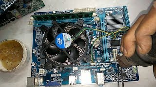 Gigabyte H61 Motherboard No Display Problem  Repaired [upl. by Noirod]