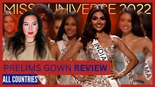 REVIEW Miss Universe 2022 EVENING GOWN Preliminary Competition All Contestants [upl. by Detta]