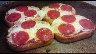 Garlic Bread Pizza Recipe  Cheese and Pepperoni  PoorMansGourmet [upl. by Primrosa326]