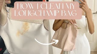 HOW TO CLEAN DIRTY LONGCHAMP BAG [upl. by Vola]