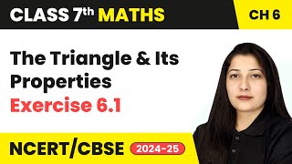 The Triangle and Its Properties  Exercise 61  Class 7 Maths Chapter 6  CBSE 202425 [upl. by Ragan48]