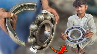 How to Repair Broken Outer Ring of Giant Bearing  Broken Bearing Restoration Scrap Metal Recycling [upl. by Zebaj]