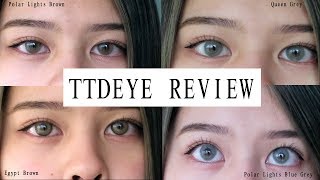 TTDEYE REVIEW ON DARK EYES  Polar Lights Brown Egypt Brown Polar Lights BlueGrey Queen Grey [upl. by Eenerb]