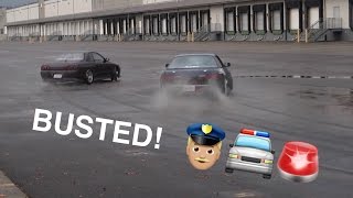 R32 SKYLINE VS 1JZ 240SX STREET DRIFTING COPS COPS COPS [upl. by Aerbas]