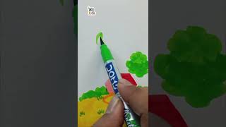 Coloring Scenery Art shortvideo shortsvideo coloring [upl. by Peony]