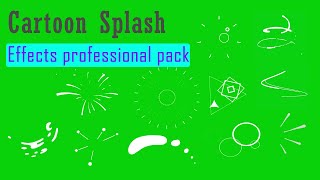 Free 50 Motion Elements Green Screen Splash Animation Cartoon Shapes Explosion [upl. by Yttak410]