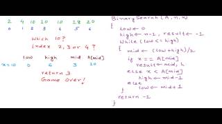 Binary search  finding first or last occurrence of a number [upl. by Annelak]