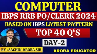 IBPS RRB POClerk Computer Awareness  Computer Knowledge for IBPS RRB  RRB GBO Computer  Day2 [upl. by Lein392]