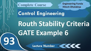 Routh Stability Criterion with Block Diagram Example in Control System RouthStabilityCriterion [upl. by Reinhardt]