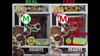 Funko Pop Legit Guide quotReal Vs Fakequot DEADITE 54 – ARMY OF DARKNESS [upl. by Modnar]