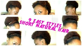 9 BACK TO SCHOOL hairstyles for SHORT NATURAL HAIR  QUICK and EASY The Curly Closet [upl. by Bevis]