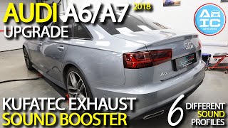 Kufatec Sound Booster Exhaust Upgrade Retrofitted into an Audi A6  6 Different Sound Profiles [upl. by Ahseneuq159]