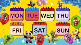 Days of the Week Dance Party Song  Fun and Easy Dance Moves for Kids [upl. by Schild652]