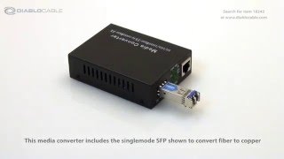 Singlemode to Ethernet RJ45 Copper Fiber Media Converter [upl. by Fara]