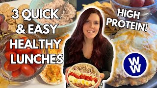 3 QUICK amp EASY HIGH PROTEIN HEALTHY LUNCH RECIPES  WW weightwatchers Points Calories amp Macros [upl. by Narmi698]