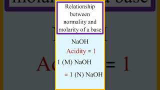 The relationship between normality and molarity of a base such as NaOH and CaOH2 chemistry [upl. by Aenel]