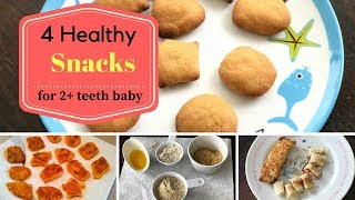 4 Healthy Teething Snacks  for 2 teeth baby amp 1  2 year toddlers [upl. by Ocsic264]