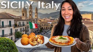 ITALIAN STREET FOOD TOUR in Sicily Italy First Time in Southern Italy [upl. by Aniwde]