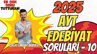 2025 AYT EDEBİYAT SORULARI DENEMESİ  10 aytedebiyat 2025tayfa FULLETEN DENEMELER [upl. by Gilead]