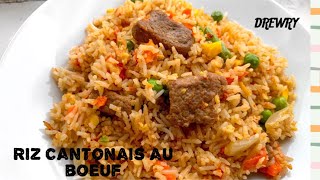 Recette du riz Cantonais au boeuf facile [upl. by Brunk]