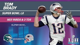 Tom Brady Sets SB Record with 505 Pass Yards  Eagles vs Patriots  Super Bowl LII Highlights [upl. by Philipa]