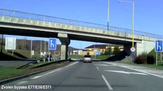 Slovakia Road 66 northbound to Banská Bystrica Besztercebánya [upl. by Yriek]