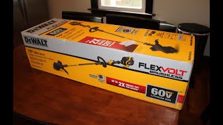 DEWALT FLEXVOLT 60V MAX String Trimmer Box Opening amp Review [upl. by Edmondo]