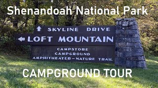 Loft Mountain Campground Tour Shenandoah National Park [upl. by Edmanda]