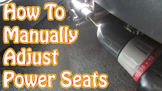 DIY How to Manually Adjust Power Seats in a GMC Chevy Vehicle Blazer Jimmy S10 Silverado Sierra [upl. by Milka]