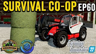 TELEHANDLER HAS LANDED 🚜 SURVIVAL CHALLENGE COOP  FS22  EPISODE 60 [upl. by Anaer221]