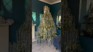 TINSEL Christmas tree using 20 sheets of silver lametta tinsel [upl. by Miguel]